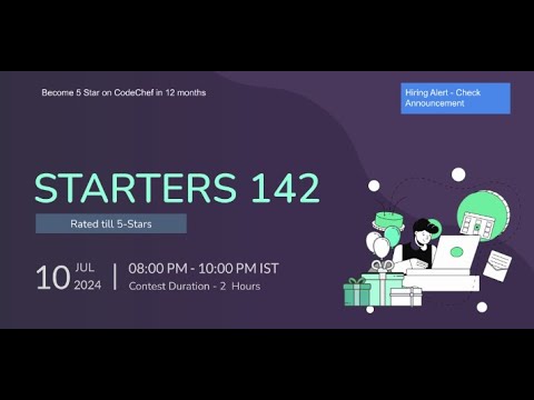 Codechef Starters 142 Contest Explanation Python | Drive Link In Description
