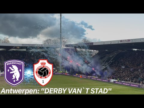 K Beerschot VA - Royal Antwerpen | massive Pyroshows, thrown Pyros and a heated Derby in Antwerpen
