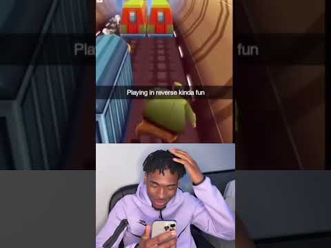 When you play the subway surfers reverse 💀