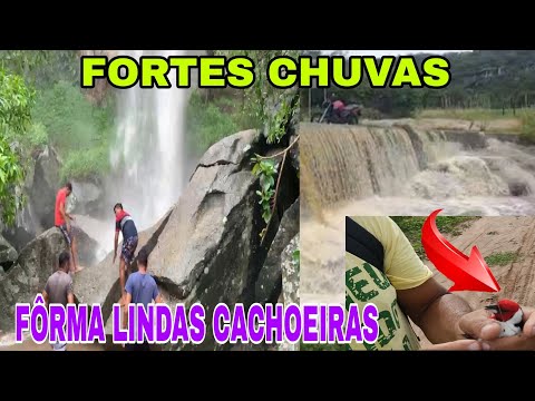 FORTES CHUVAS EM MONSENHOR HIPÓLITO PIAUÍ, FÔRMA LINDAS CACHOEIRAS E RIACHOS!