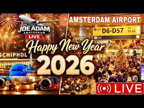 🔴 LIVE: New Year’s Eve at Schiphol Airport | Joe Adam Amsterdam