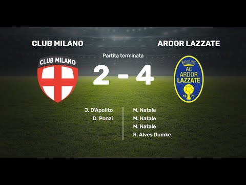 22 09 24 JUNIORES A: CLUB MILANO-ARDOR LAZZATE : 2-4