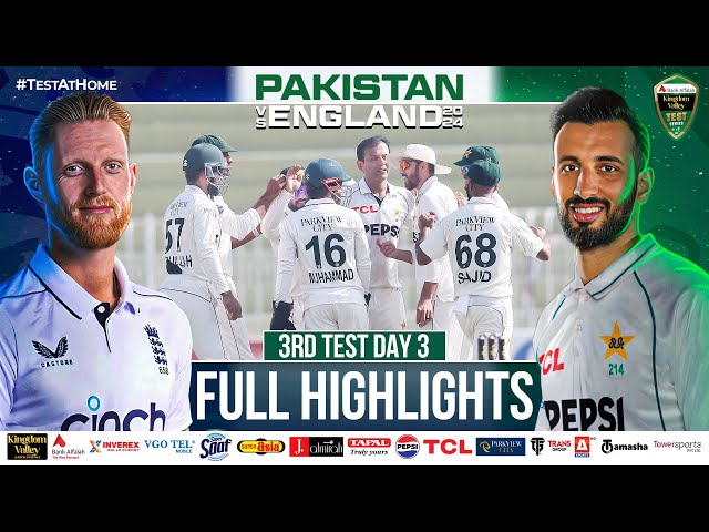Full Highlights | Pakistan vs England | 3rd Test Day 3 | PCB | M4B1A Full Highlights | Pakistan vs England | 3rd Test Day 3 | PCB | M4B1A