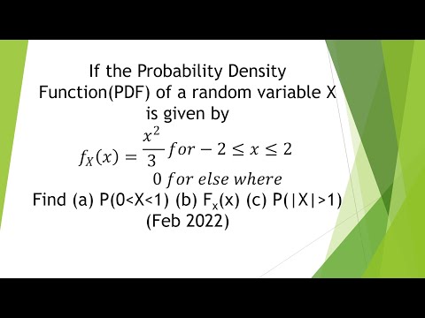 "PDF to CDF Conversion & Probability Solved | Feb 2022 Question | Easy Explanation!" UNIT1
