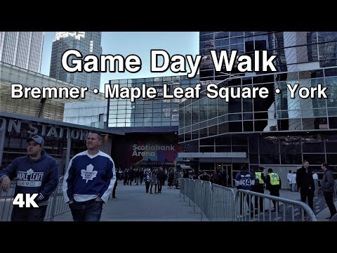 Toronto Game Day Walk - Bremner Blvd, Maple Leaf Square, York St [4K]