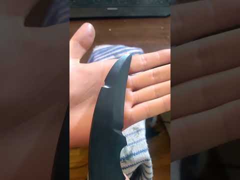 Knife finish - black oxide finish on high carbon steel