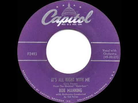 1953 Bob Manning - It’s All Right With Me