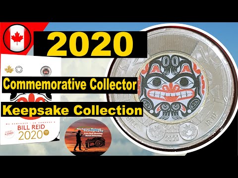 2020 Bill Reid Commemorative Collector Keepsake 2 Dollar Coin Canada Toonie