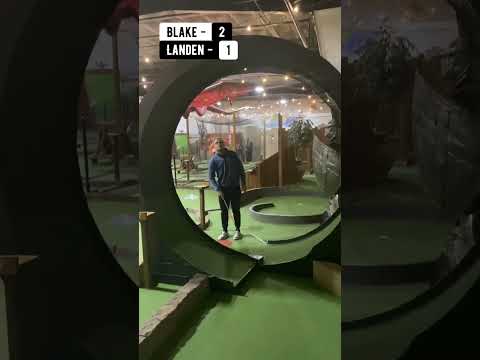 Rollercoaster 🎢 #minigolf hole 🕳 LOOP! #youtubeshorts #trending