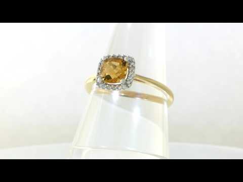 Ring med citrin E011874