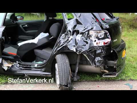 Dubbel ongeval op de A28 bij 't Harde - ©StefanVerkerk.nl