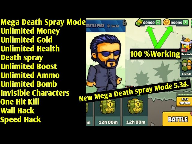 mini militia hack mod death spray mod