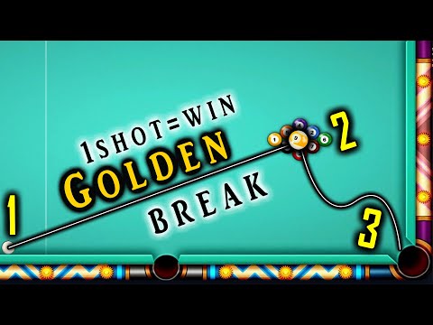 New Golden Break 9 Ball Pool 1 Shot=Win 100% || 8 BALL POOL WINNING TRICKS