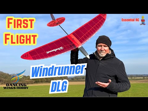 FIRST FLIGHT ! Easy Build Dancing Wings Hobby RC Windrunner Discus Launch Glider (DLG)