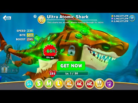 NEW ULTRA ATOMIC SHARK UNLOCKED AND GAMEPLAY - Hungry Shark World