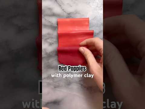 Vibrant Red Poppies ♥️ Polymer clay Flowers #polymerclay #flowers #polymerclayjewelry #art