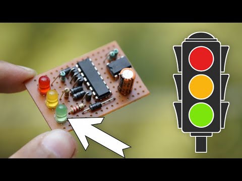 How to make a Traffic light using CD4017 and NE555