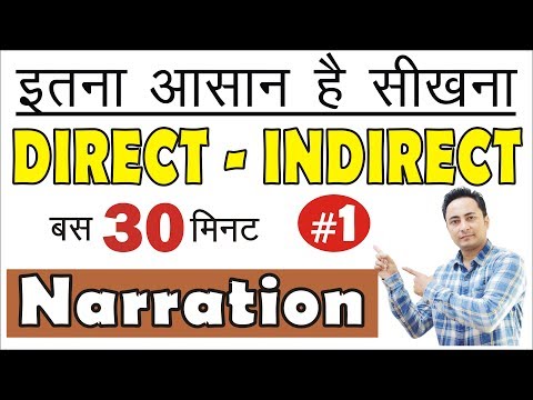Direct Indirect Speech Narration Part 1 Rules Tricks in English Grammar in Hindi