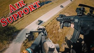 Airsoft players use REAL HELICOPTER for AIR SUPPORT !!!