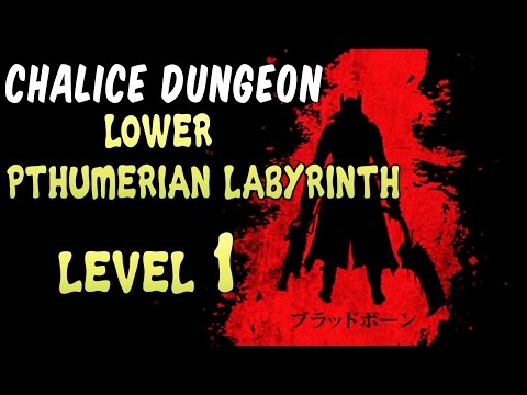 Bloodborne - Chalice Dungeon Lower Pthumerian Labyrinth LVL 1 + BOSS Gameplay