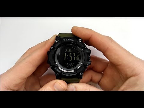 Водостойкие тактические часы Skmei 1356 1358 green обзор, настройка, инструкция на русском, отзывы