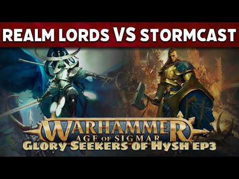 Lumineth Realm Lords vs Stormcast Eternals   Glory Seekers   Path to Glory Ep 3