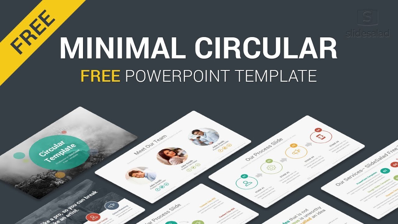Circular Free Download Minimal PowerPoint Template PPT Slides - SlideSalad