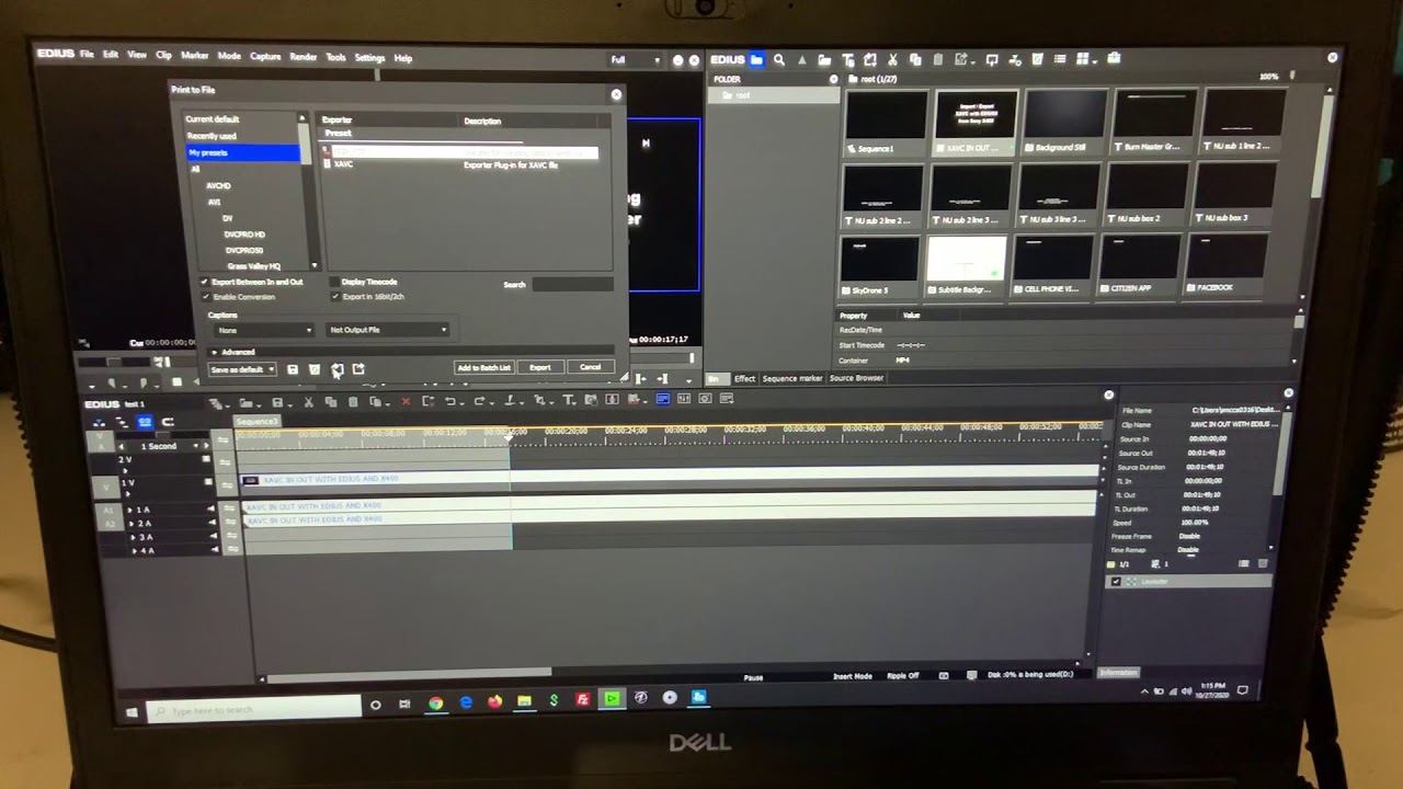 IMPORTING AN EXPORT PRESET