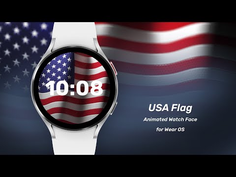 Animated USA Flag Watch Face