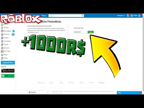 СЕКРЕТНЫЙ ПРОМОКОД НА РОБУКСЫ!ROBLOX