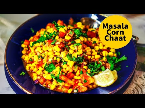 How to Make Corn Chaat - Street Style Masala Corn Chaat - Indian Sweet Corn Chaat Recipe