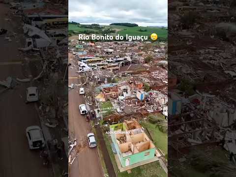 Tornado devastou Rio Bonito do Iguaçu no Paraná #londrina #agoralondrina #vendaval #tornado