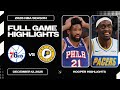 Philadelphia 76ers Vs Indiana Pacers Full Game Highlights Dec 12 2026 NBA Season