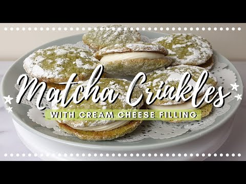 Best Matcha Crinkles Recipe with Cream Cheese Filling | Homemade Green Tea Crinkles