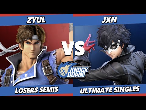 Knockdown 76 Losers Semis - Zyul (Richter) Vs. Jxn (Joker, Kazuya) Smash Ultimate - SSBU