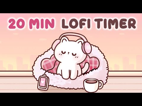 20 min lofi Timer ❤️ 20 minute timer with music for classroom 🎵