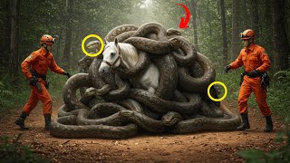 CABALLO AMERICANO CUBIERTO POR MILLONES DE SERPIENTES RESCATADO POR UN EQUIPO HEROICO