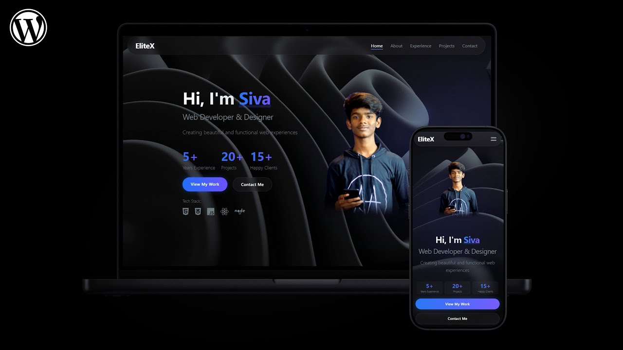 EliteX Portfolio – Modern Personal Portfolio WordPress Template