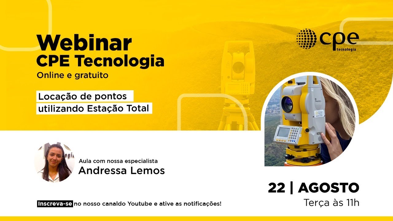 WEBINAR CPE | Locação de pontos utilizando estação total.
