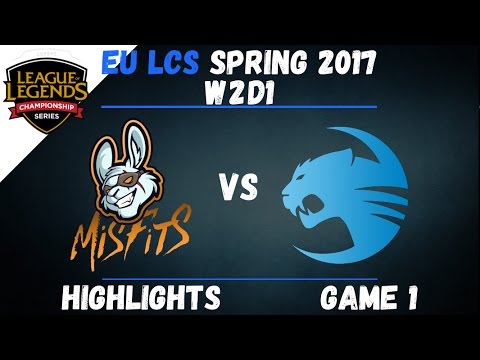 MSF vs ROC Highlights Game 1 EU LCS 2017 Spring W2D1 Misfits vs Roccat