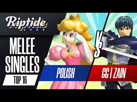 Polish vs Zain - Melee Singles Top 16 - Riptide 2022 | Peach vs Marth