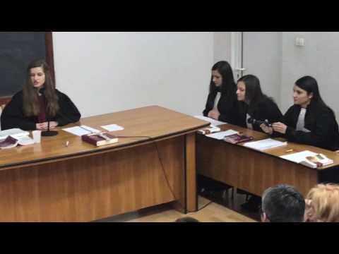 Proces penal simulat cu studenti de la Fac. de Drept "Dimitrie Cantemir" Cluj