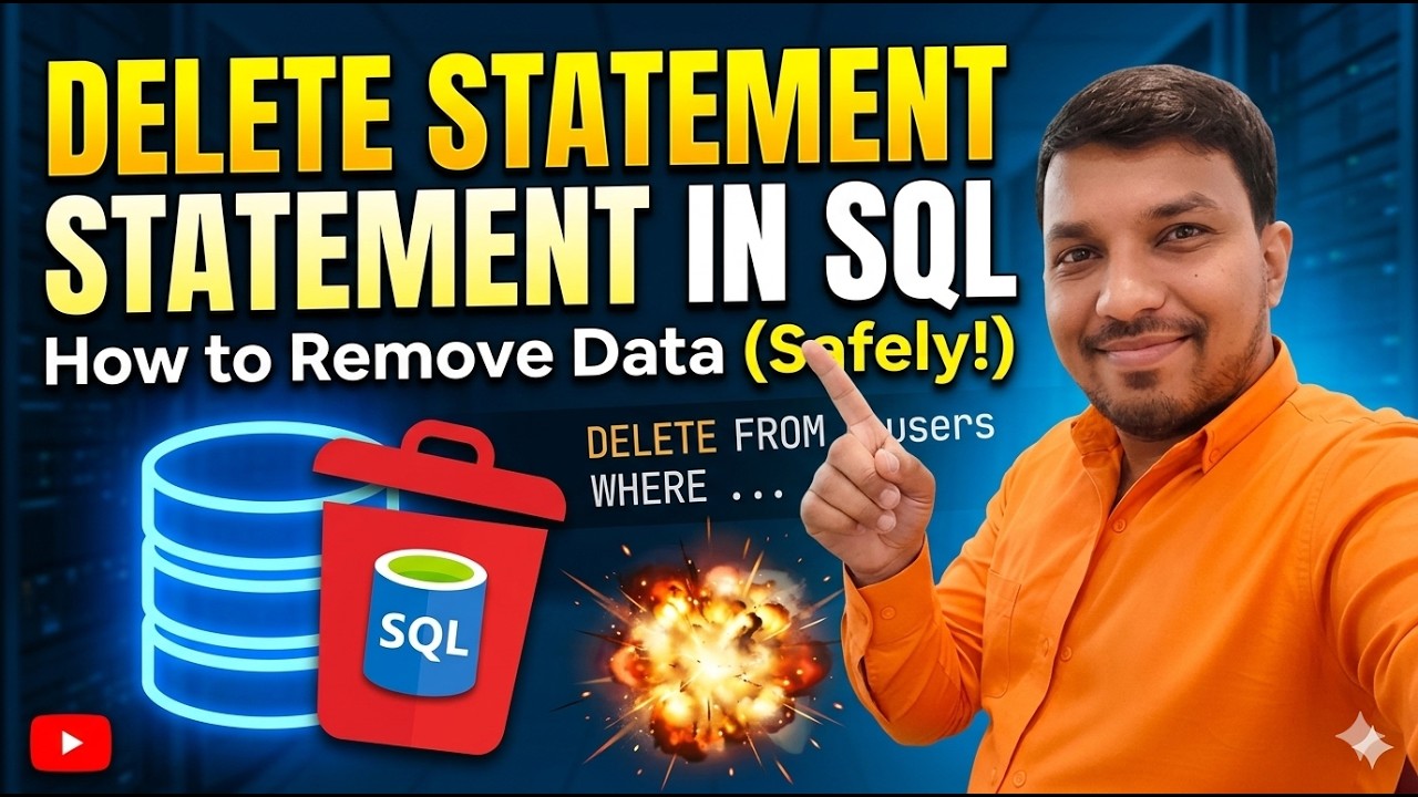 9 DELETE STATEMENT IN SQL | SQL TUTORIAL FOR BEGINNERS | How To Delete Data | Records | Database