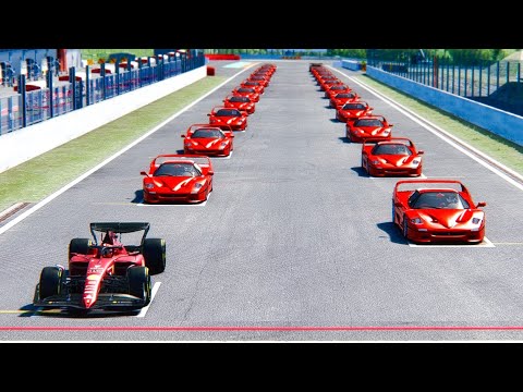 Ferrari F1 2022 F1-75 vs Ferrari F50 at Silverstone GP