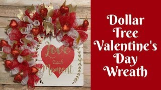 Dollar Tree Valentine's Day Crafts: Dollar Tree Valentine's Day Wreath