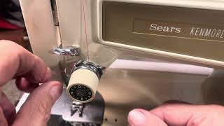 How to thread the Kenmore 158 series front load 15 class machines. LIFT THE PRESSER FOOT (Video 350)