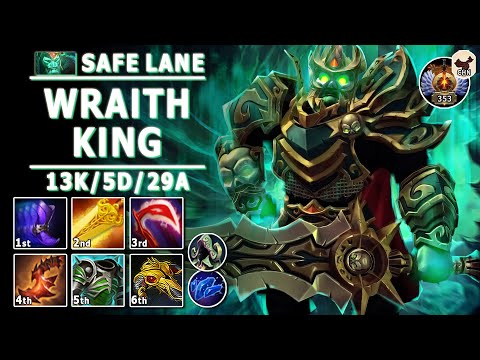 Wraith King Safe Lane Carry | 7.32d | Pos 1 WK Play | Dota 2 Immortal Gameplay