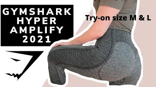 GYMSHARK HYPER AMPLIFY LEGGINGS REVIEW 2021 | Sizing | Try-on size Medium & Large | Curvy fit