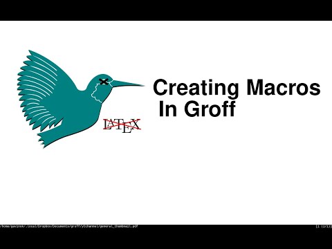 Create Macros, Strings, And Registers In Groff