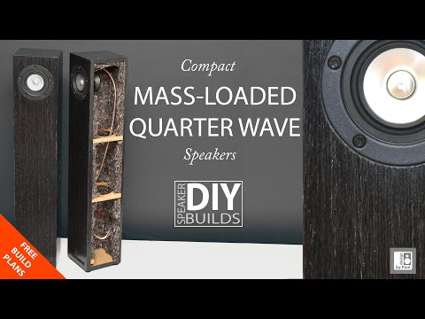 BUILDING SPEAKERS - DIY Compact Mass-Loaded Quarter Wave Speakers with Markaudio F/R Drivers